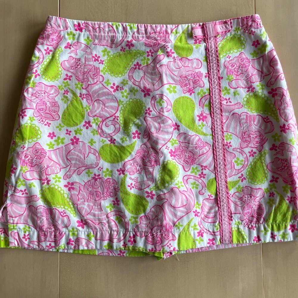 Vintage 1990s Y2K Lilly Pulitzer Girl's Black Jack Tiger Skort - Size 12 - Picture 2 of 7